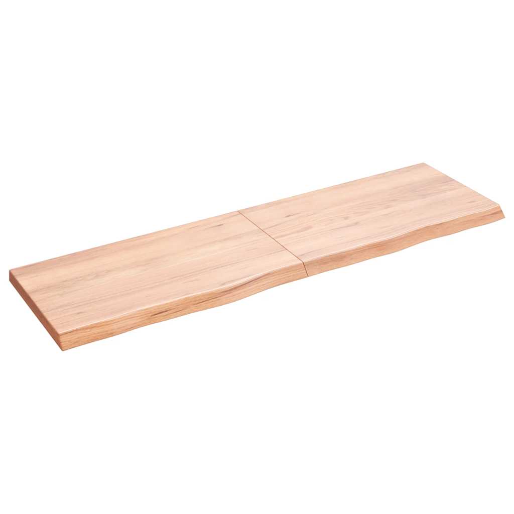 Vidaxl tafelblad 140x40x(2-4)cm behandeld massief eikenhout lichtbruin
