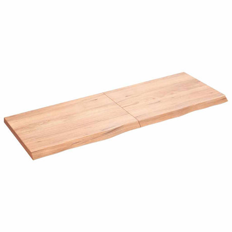 Vidaxl tafelblad 140x50x(2-4)cm behandeld massief eikenhout lichtbruin