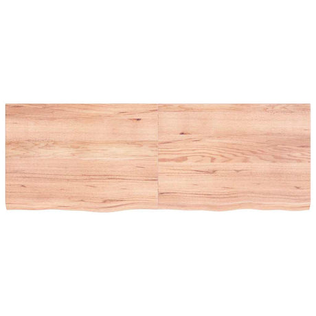 Vidaxl tafelblad 140x50x(2-4)cm behandeld massief eikenhout lichtbruin