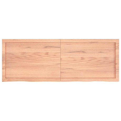 Vidaxl tafelblad 140x50x(2-4)cm behandeld massief eikenhout lichtbruin