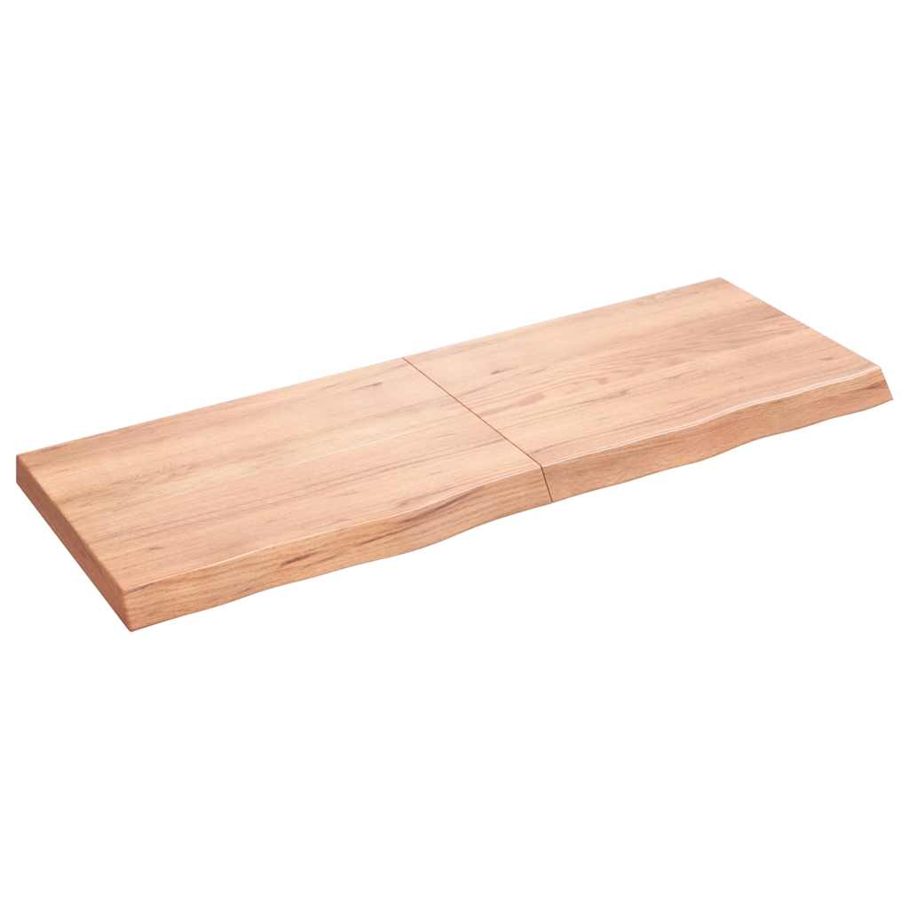 Vidaxl tafelblad 140x50x(2-6)cm behandeld massief eikenhout lichtbruin