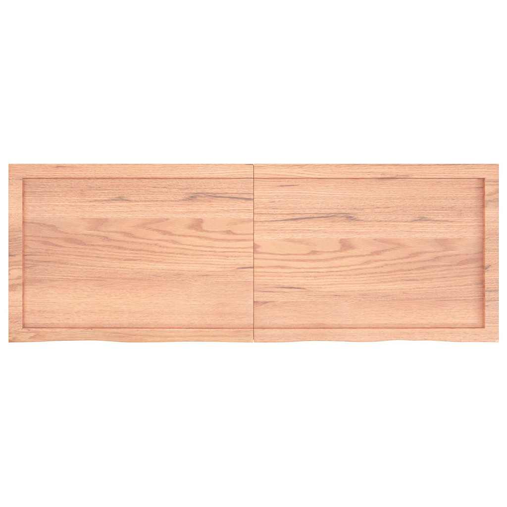 Vidaxl tafelblad 140x50x(2-6)cm behandeld massief eikenhout lichtbruin