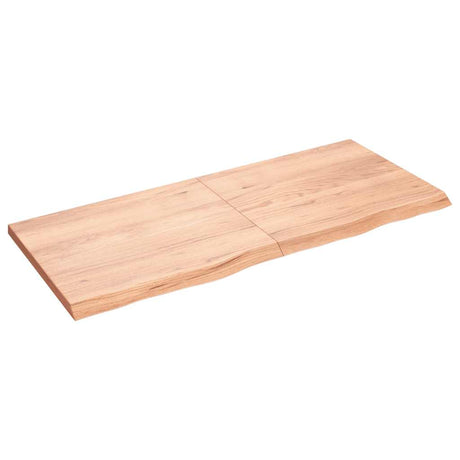 Vidaxl tafelblad 140x60x(2-4)cm behandeld massief eikenhout lichtbruin