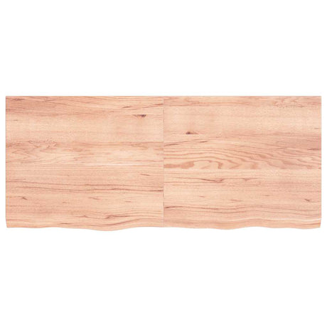 Vidaxl tafelblad 140x60x(2-4)cm behandeld massief eikenhout lichtbruin