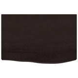 Vidaxl tafelblad 60x40x(2-4)cm behandeld massief eikenhout donkerbruin