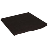 Vidaxl tafelblad 60x60x(2-4)cm behandeld massief eikenhout donkerbruin