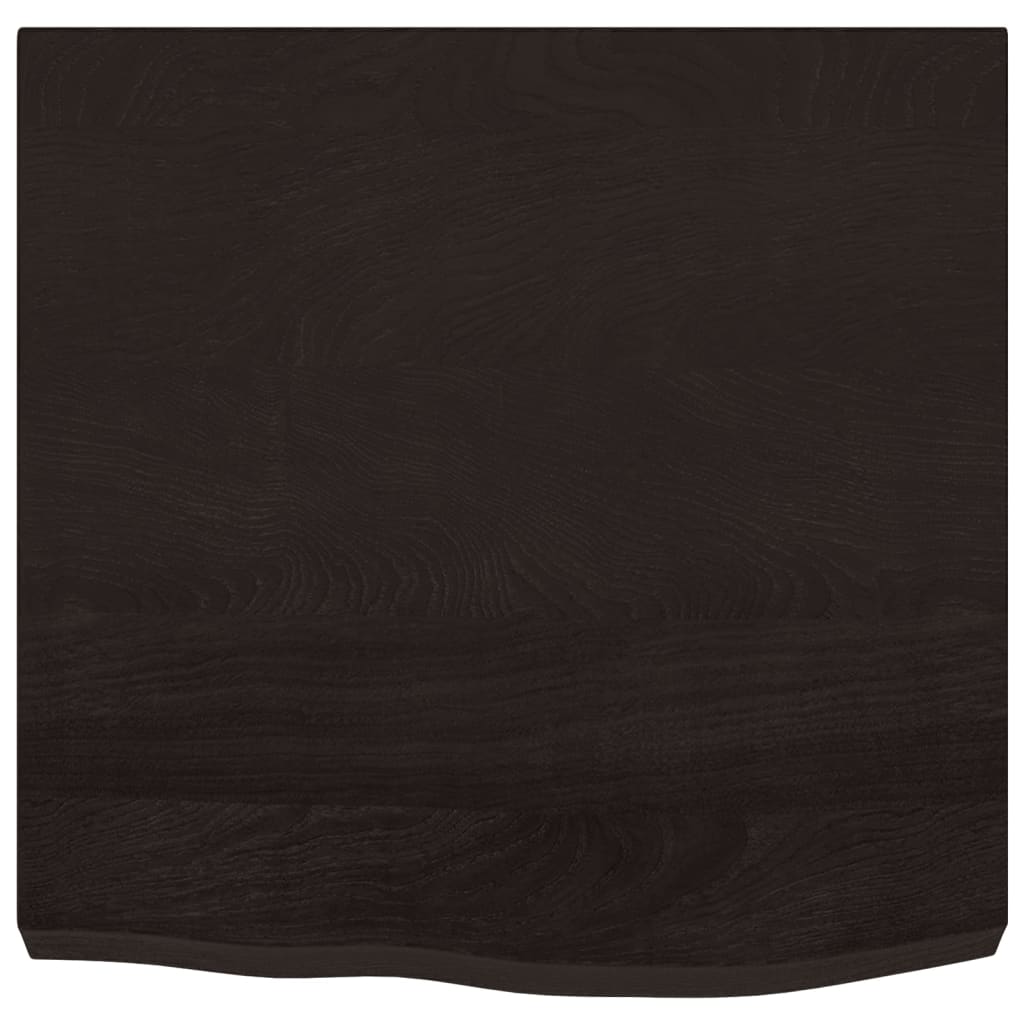 Vidaxl tafelblad 60x60x(2-6)cm behandeld massief eikenhout donkerbruin
