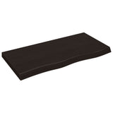 Vidaxl tafelblad 100x50x(2-6)cm behandeld eikenhout donkerbruin