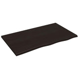 Vidaxl tafelblad 100x60x2 cm behandeld massief eikenhout donkerbruin