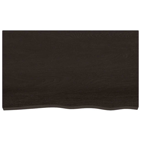 Vidaxl tafelblad 100x60x(2-6)cm behandeld eikenhout donkerbruin
