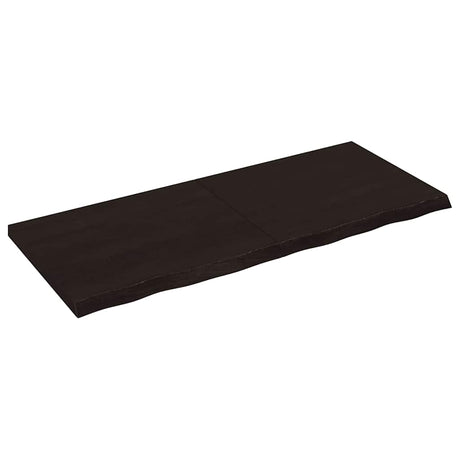 Vidaxl tafelblad 120x50x(2-4)cm behandeld eikenhout donkerbruin