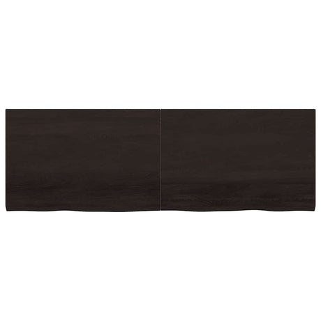 Vidaxl tafelblad 180x60x(2-4)cm behandeld eikenhout donkerbruin