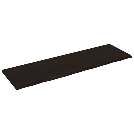 Vidaxl tafelblad 200x60x(2-4)cm behandeld eikenhout donkerbruin
