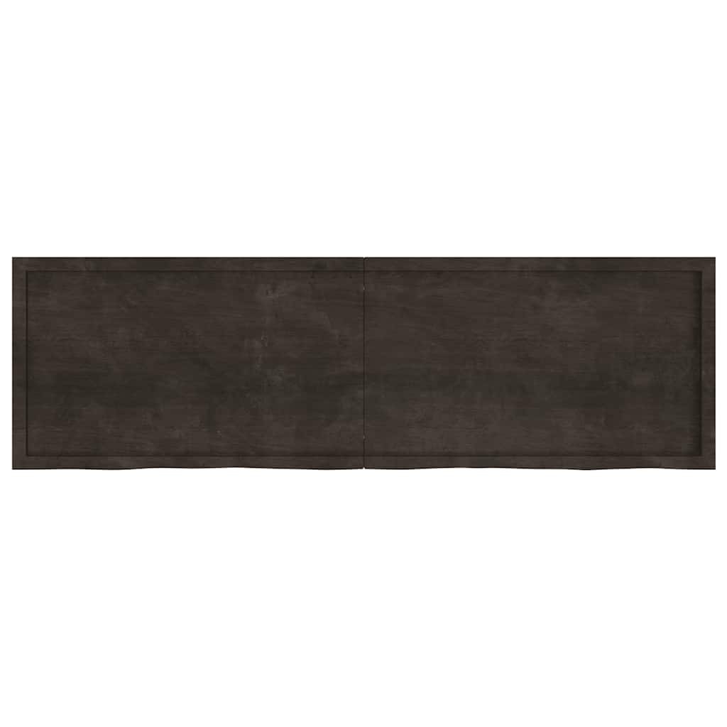 Vidaxl tafelblad 200x60x(2-4)cm behandeld eikenhout donkerbruin