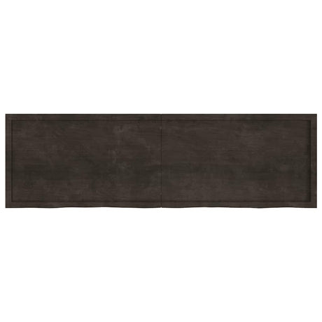 Vidaxl tafelblad 200x60x(2-4)cm behandeld eikenhout donkerbruin