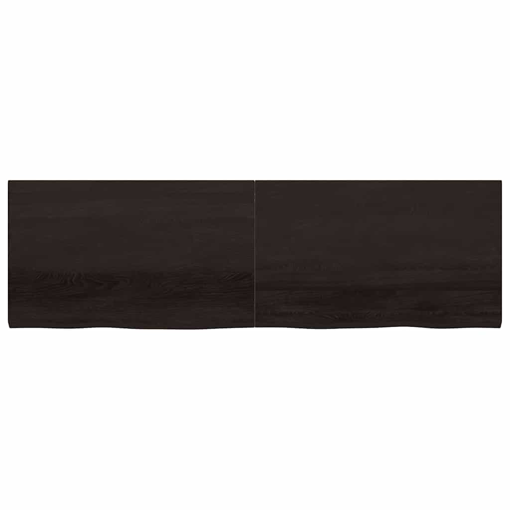 Vidaxl tafelblad 200x60x(2-4)cm behandeld eikenhout donkerbruin