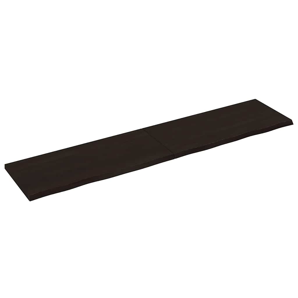 Vidaxl tafelblad 220x50x(2-4)cm behandeld eikenhout donkerbruin