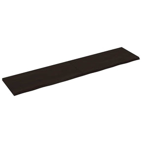 Vidaxl tafelblad 220x50x(2-4)cm behandeld eikenhout donkerbruin