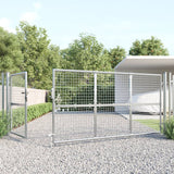 Vidaxl Garden Gate 350x175 cm mesh och galvaniserad stålsilverfärg