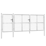 Vidaxl tuinpoort 400x175 cm a galvanizované ocelové stříbrné barvy