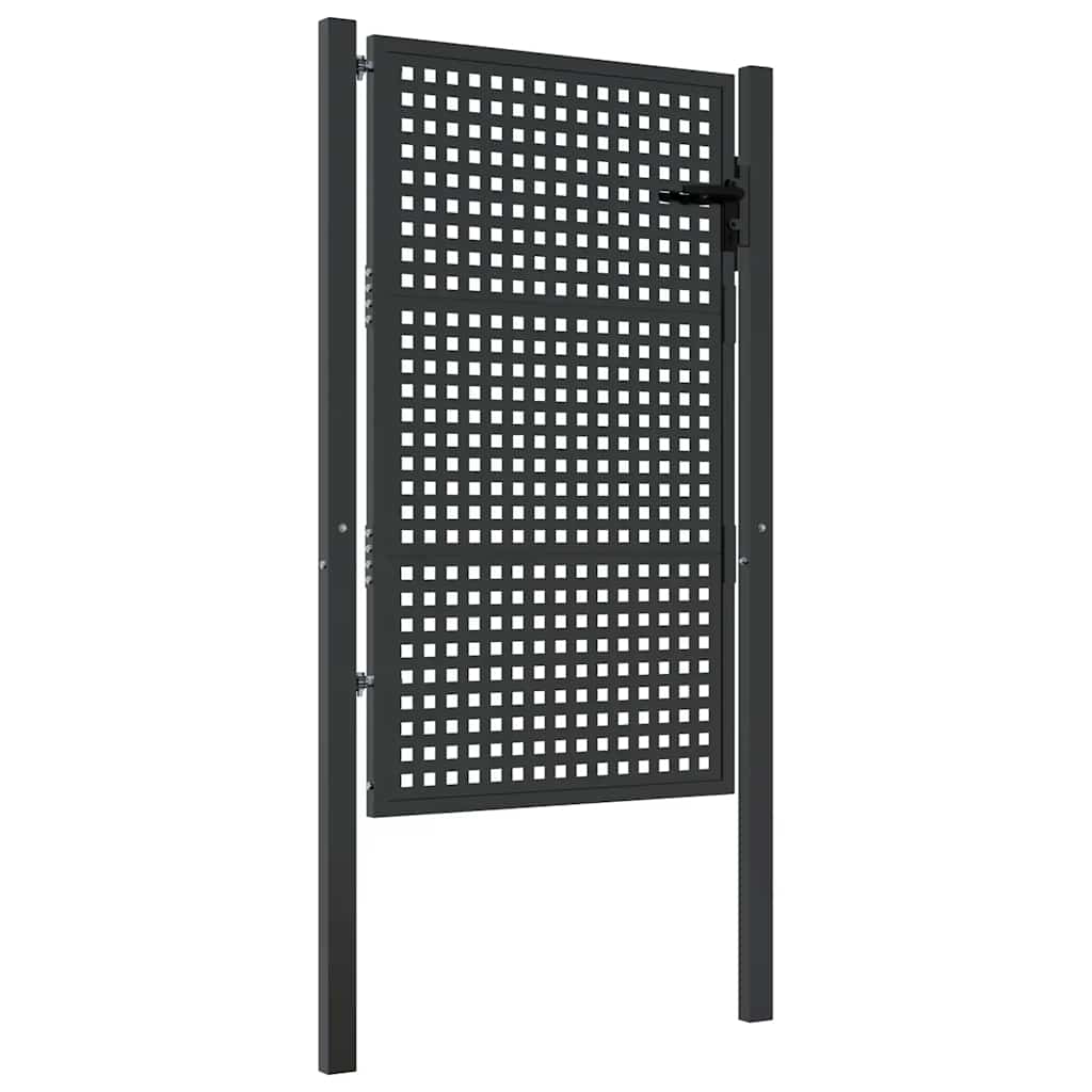 Vidaxl tuinpoort antraciet 100x150 cm staal