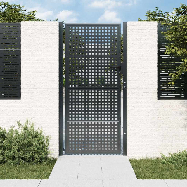 Vidaxl tuinpoort antraciet 100x175 cm staal