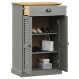 Armoire à chaussures Vidaxl Vigo 60x35x96 cm en pin massif gris