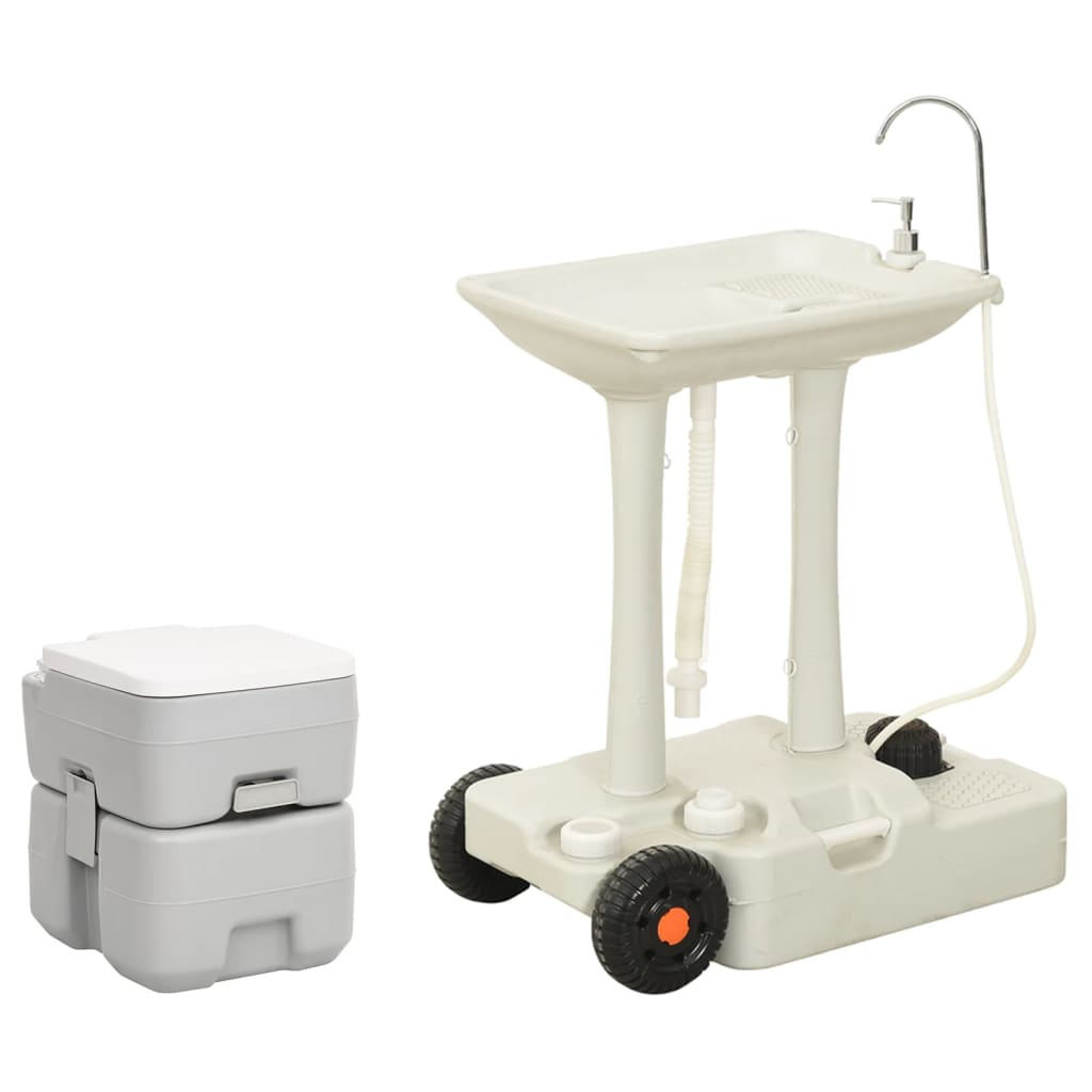 Vidaxl Camping toilet and Washbasin Portable