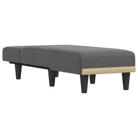 Vidaxl chaise longue stof donkergrijs