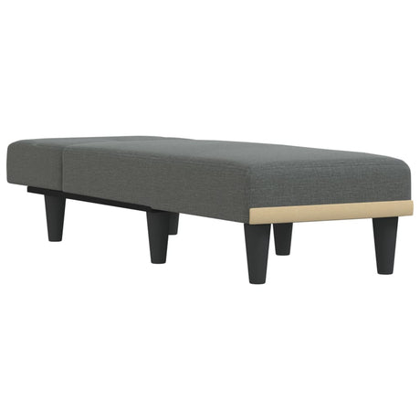 Vidaxl chaise longue stof donkergrijs