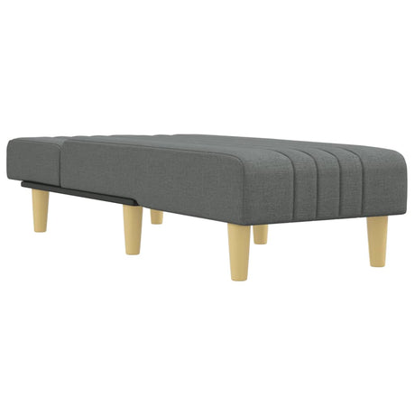 Vidaxl chaise longue stof donkergrijs