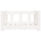Vidaxl hondenmand 55,5x45,5x28 cm massief grenenhout wit