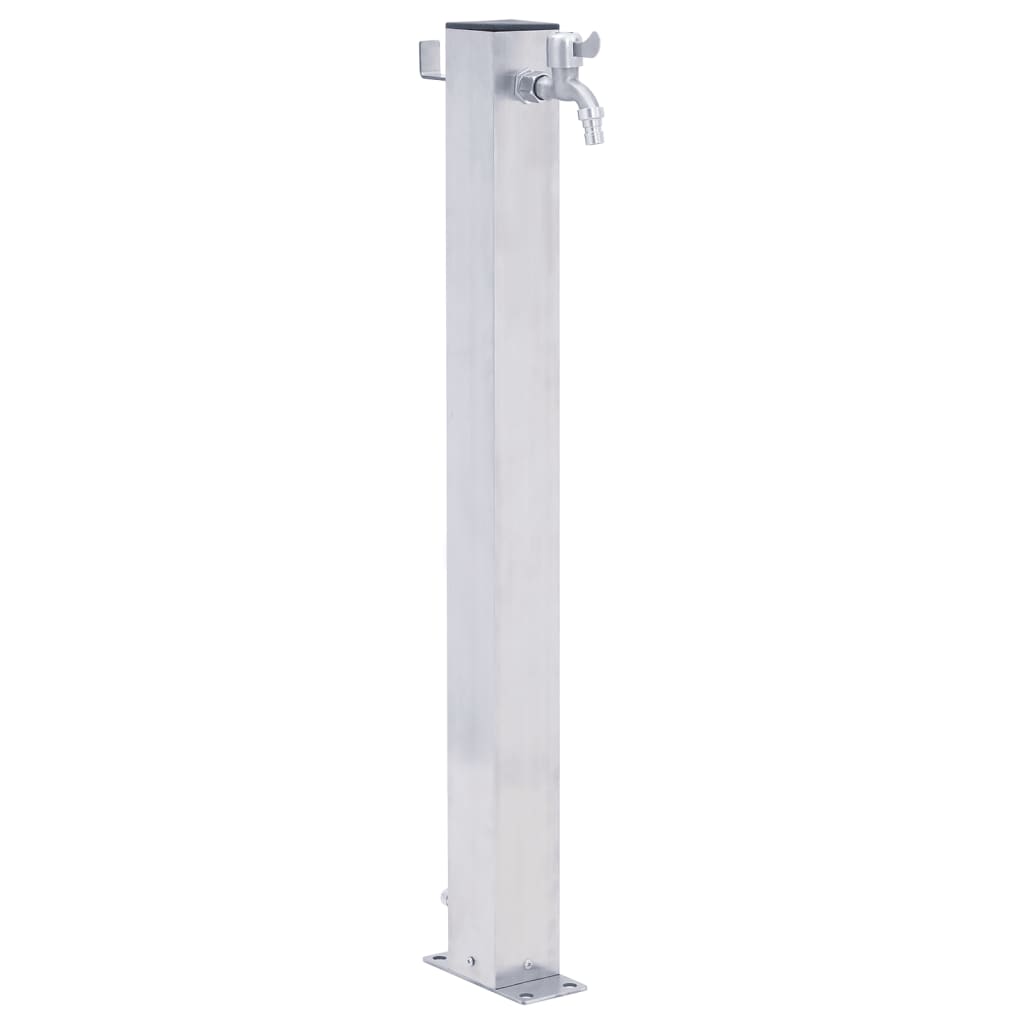 Vidaxl Colmn Colonne carré 40 cm en acier inoxydable