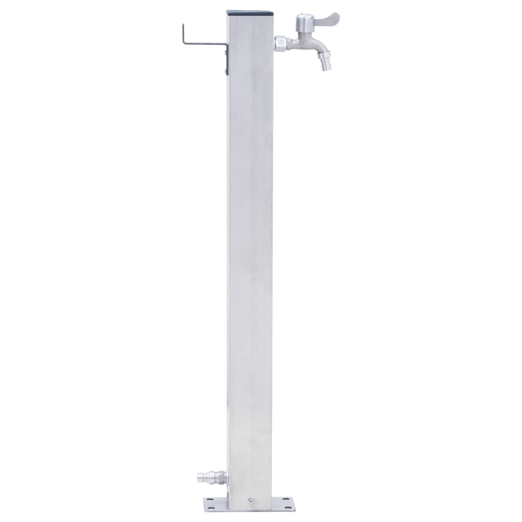 Vidaxl Colonne Colonne carrée 60 cm en acier inoxydable