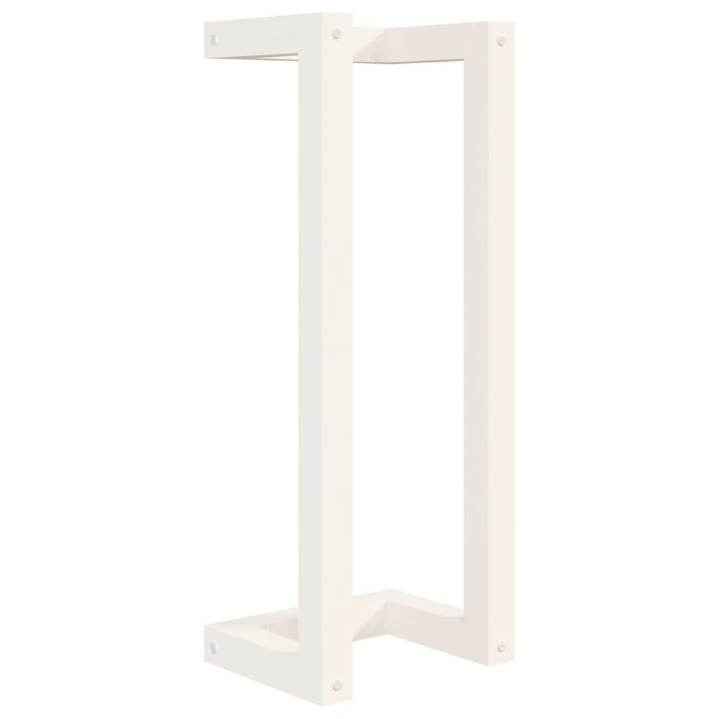 Rack de serviette Vidaxl 23x18x60 cm Pine solide blanc