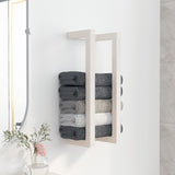 Rack de serviette Vidaxl 23x18x60 cm Pine solide blanc