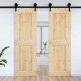 Vidaxl deur narvik 70x210 cm massief grenenhout