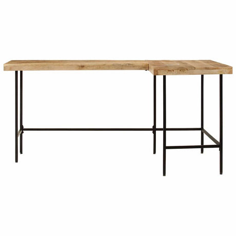 Vidaxl bureau 165x110x77 cm massief mangohout en ijzer