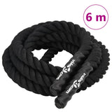 Vidaxl Battle Rope 6 m 4.5 kg Polyester Black