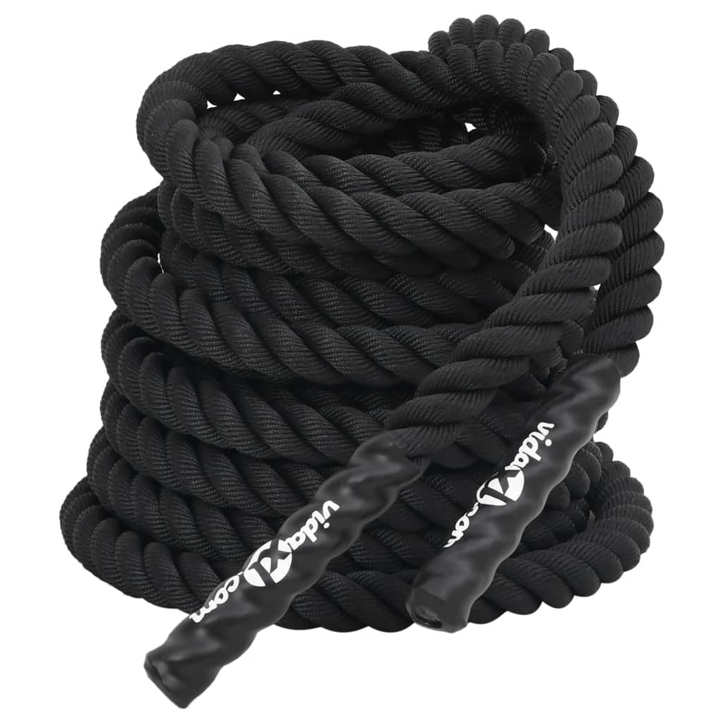 Vidaxl Battle Rope 15 m 11 kg di poliestere nero