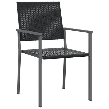 Vidaxl tuinstoelen 4 st 54x62,5x89 cm poly rattan zwart