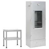 Vidaxl bbq-rookoven met tafel gegalvaniseerd staal
