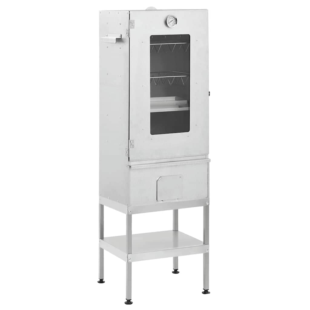 Vidaxl bbq-rookoven met tafel gegalvaniseerd staal