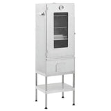 Vidaxl bbq-rookoven met tafel gegalvaniseerd staal