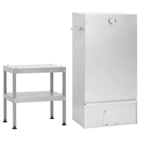 Vidaxl bbq-rookoven met tafel gegalvaniseerd staal