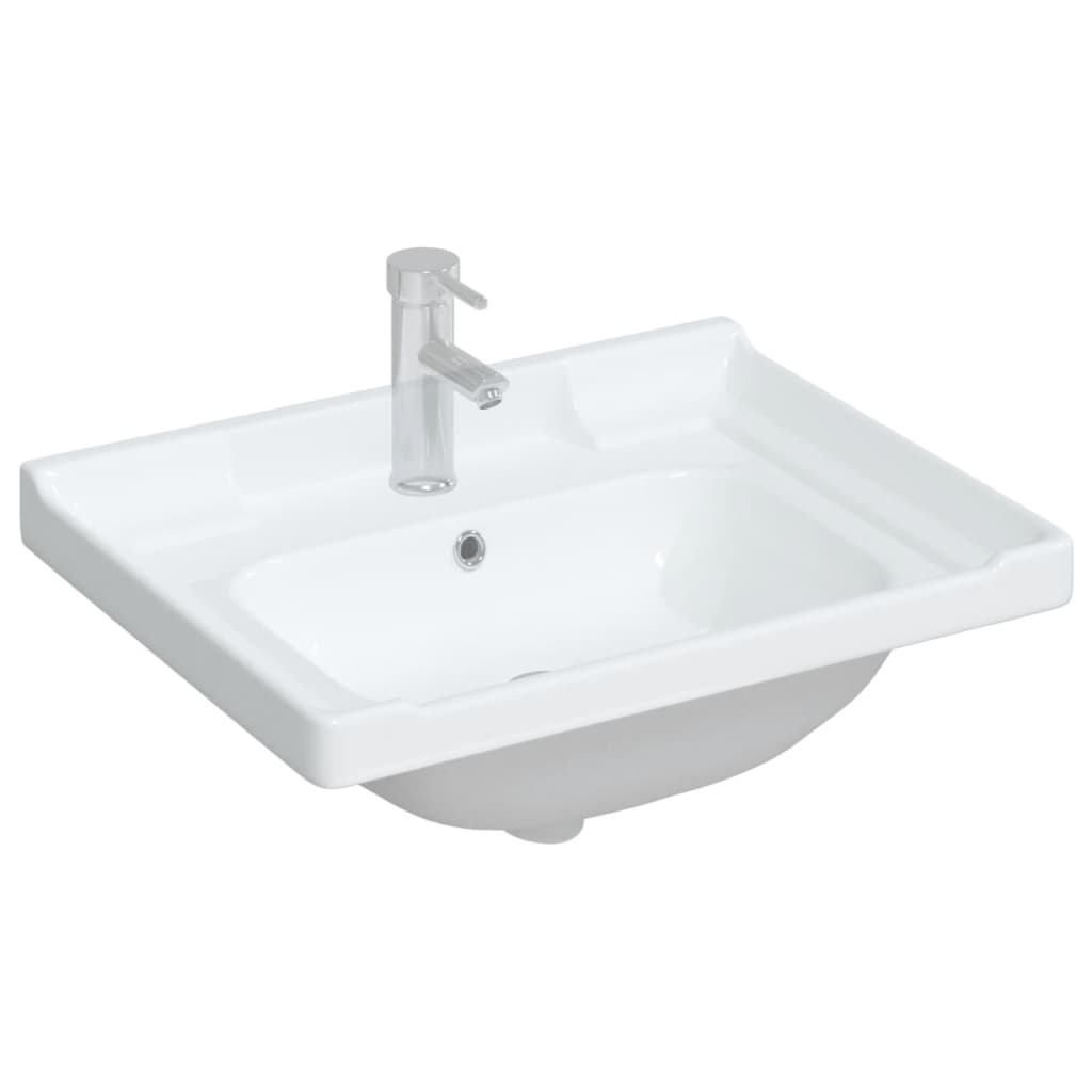 Vidaxl Washbasin Rectangular 61x48x23 cm Cerámico blanco