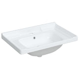 Vidaxl Washbasin pravokotni 71x48x23 cm keramična bela