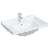 Vidaxl Washbasin pravokotni 71x48x23 cm keramična bela