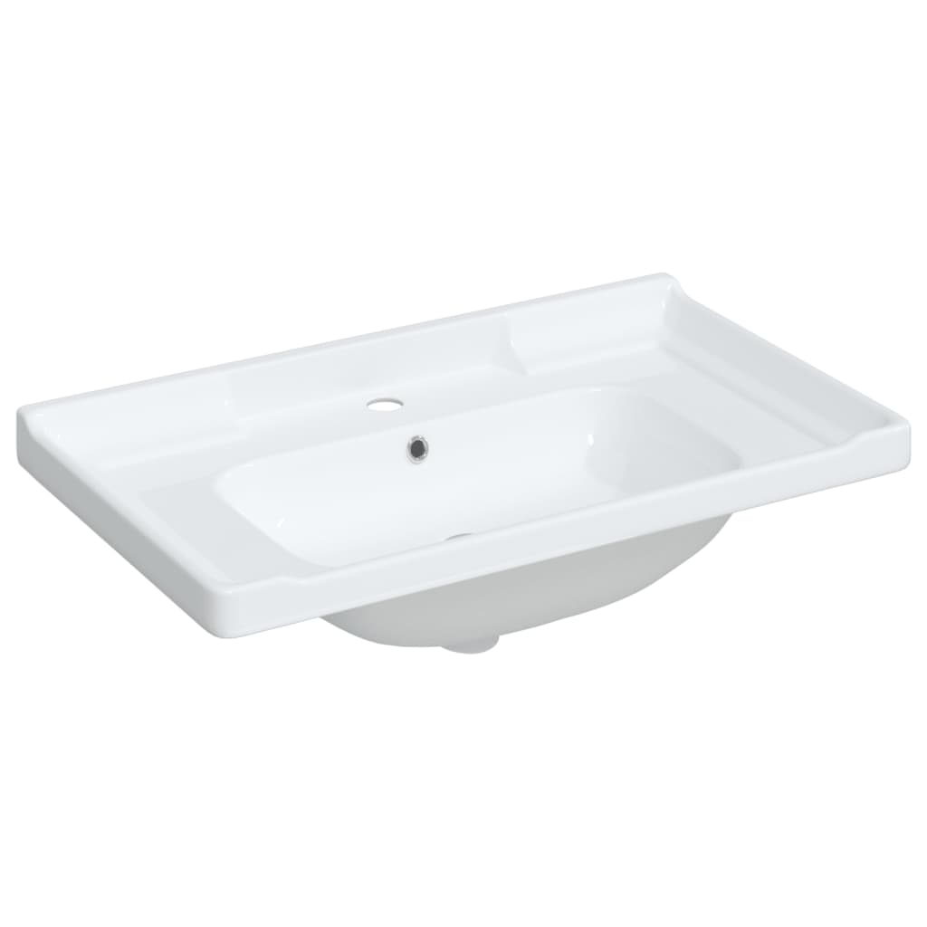 VidaXL Washbasin Rectangular 81x48x23 cm Ceramic White