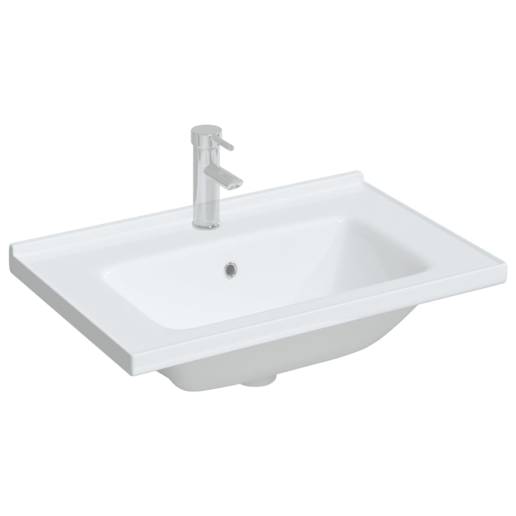 Vidaxl Washbasin Rectangular 71x48x19,5 cm bianco ceramico